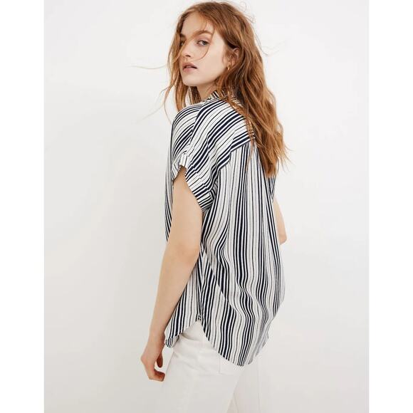 Central Drapey Shirt in Fairborn Stripe XXL - Picture 2 of 7